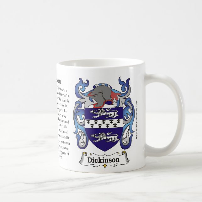 Caneca da brasão da família de Dickinson (Direita)