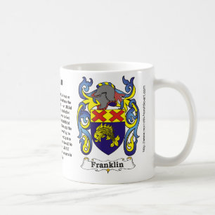 Caneca da brasão da família de Franklin
