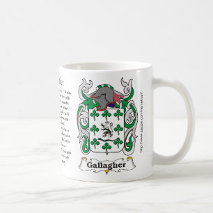 Caneca da brasão da família de Gallagher