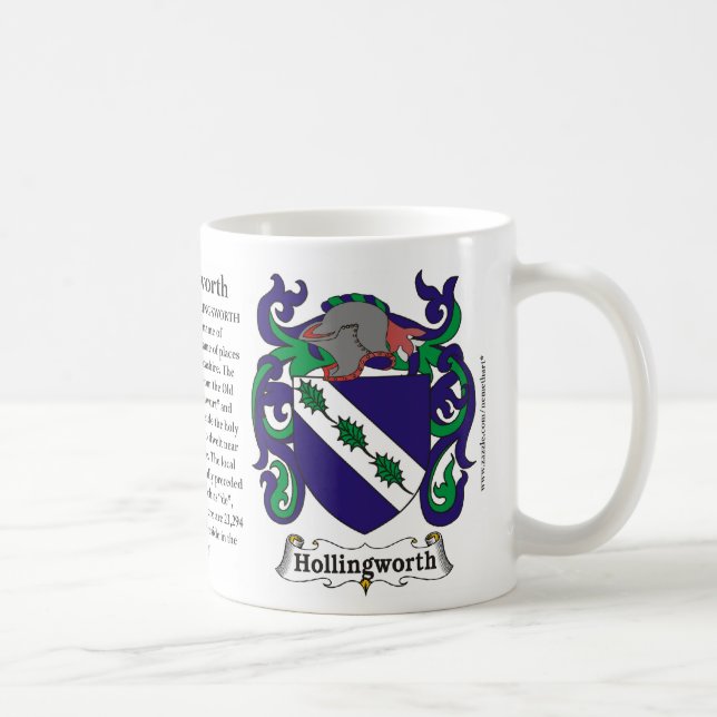 Caneca da brasão da família de Hollingsworth (Direita)