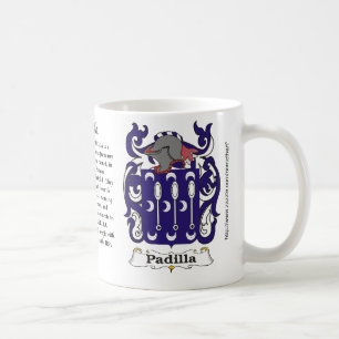 Caneca da brasão da família de Padilla