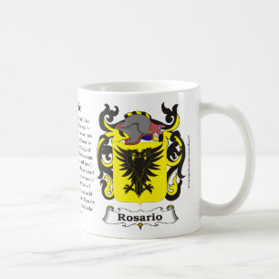 Caneca da brasão da família de Rosario