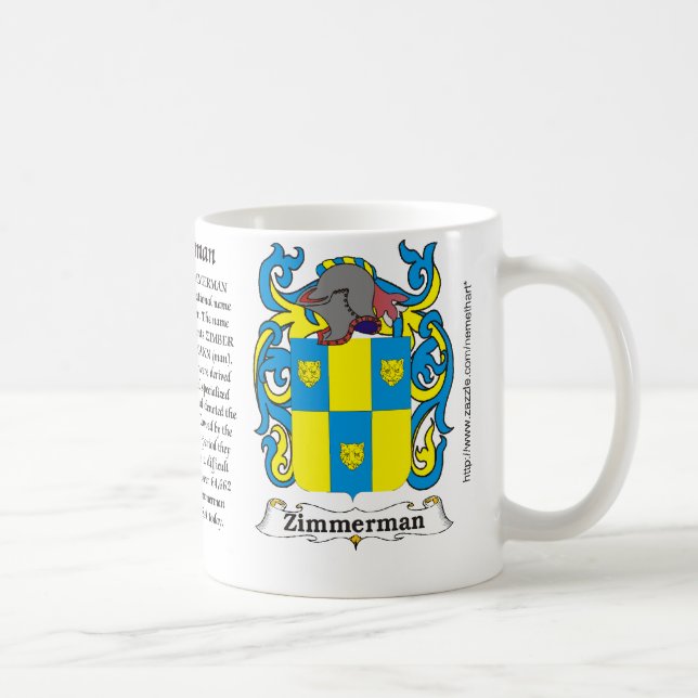 Caneca da brasão da família de Zimmerman (Direita)