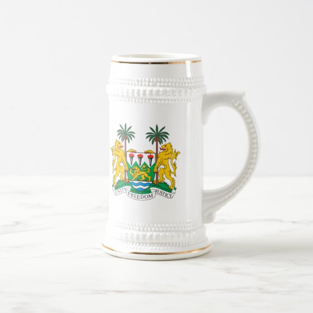 Caneca da brasão do Sierra Leone (Direita)