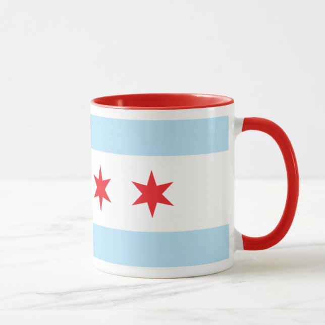 Caneca da campainha da bandeira de Chicago (Direita)
