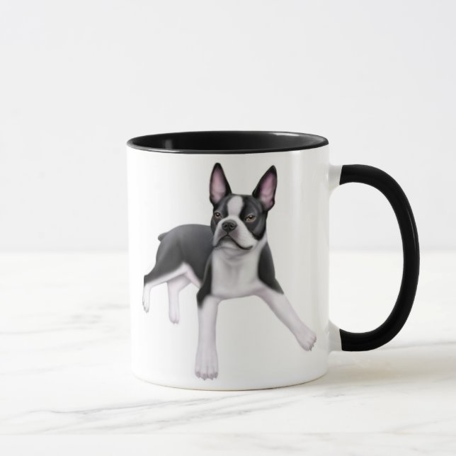 Caneca da campainha de Boston Terrier (Direita)