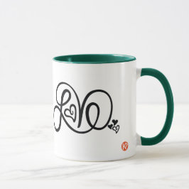 Caneca da campainha do amor do verde de caçador