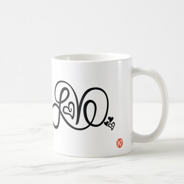 Caneca da campainha do amor do verde de caçador (Direita)