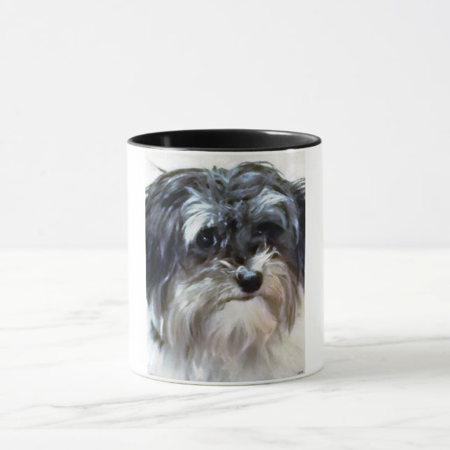 Caneca da campainha do cão de Havanese (Centro)