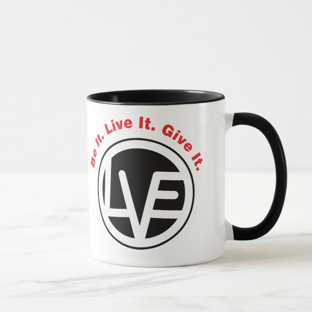 Caneca da campainha do emblema do amor (Direita)