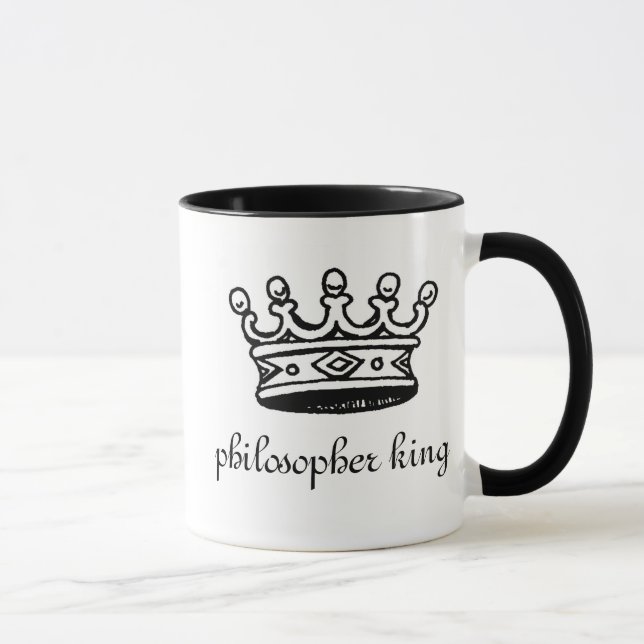 Caneca da campainha do preto do rei do filósofo (Direita)