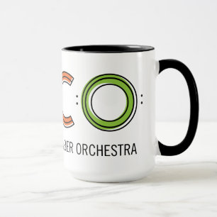 caneca da campainha do TACO 15oz - branco e preto