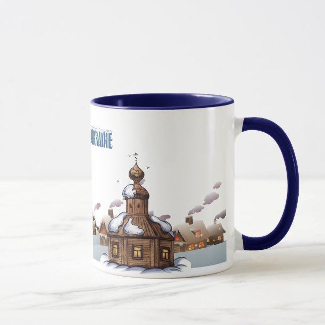 Caneca da campainha. Inverno em Ucrânia (Direita)