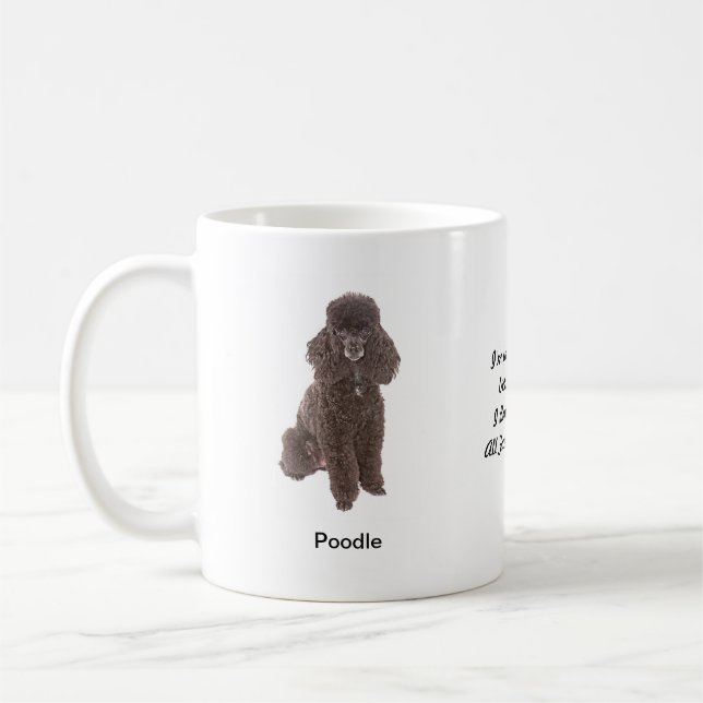 Caneca da caniche padrão - com duas imagens e um (Esquerda)