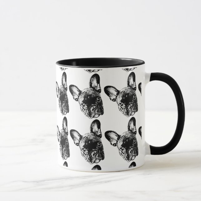 Caneca da cara do buldogue francês (Direita)