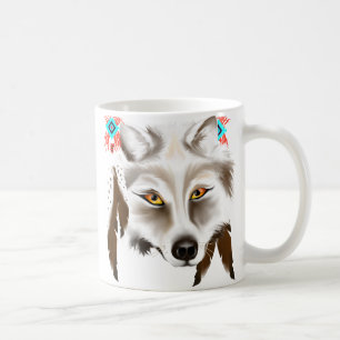 Caneca da cara do lobo branco
