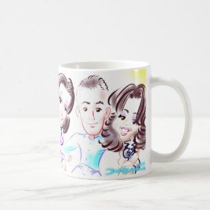 Caneca da caricatura 3some do partido do MS