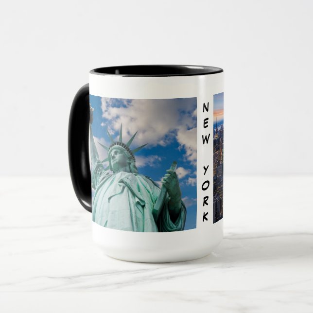 Caneca da Cidade de Nova York com Dois Pontos Turí (Frente Esquerda)