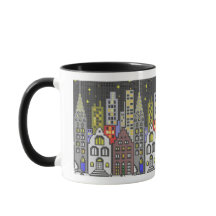 Caneca da cidade noturna 