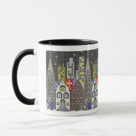 Caneca da cidade noturna 