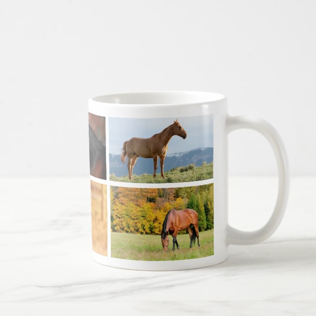 Caneca da colagem da foto do cavalo (Direita)