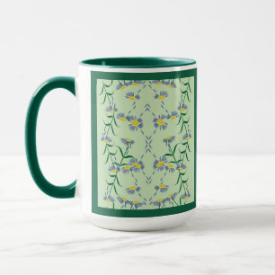 Caneca da Coleção Meadow Soiree Azul, Amarelo, Ver