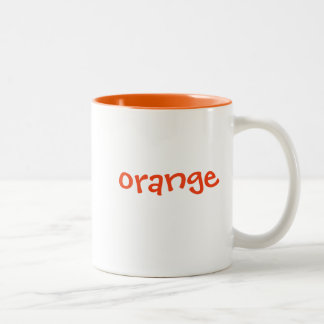 Caneca da cor ajustada: laranja, interior