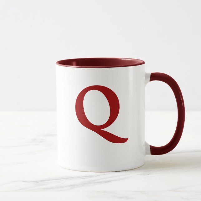Caneca Da "corajosos antigos letra Q" "Matt " (Direita)