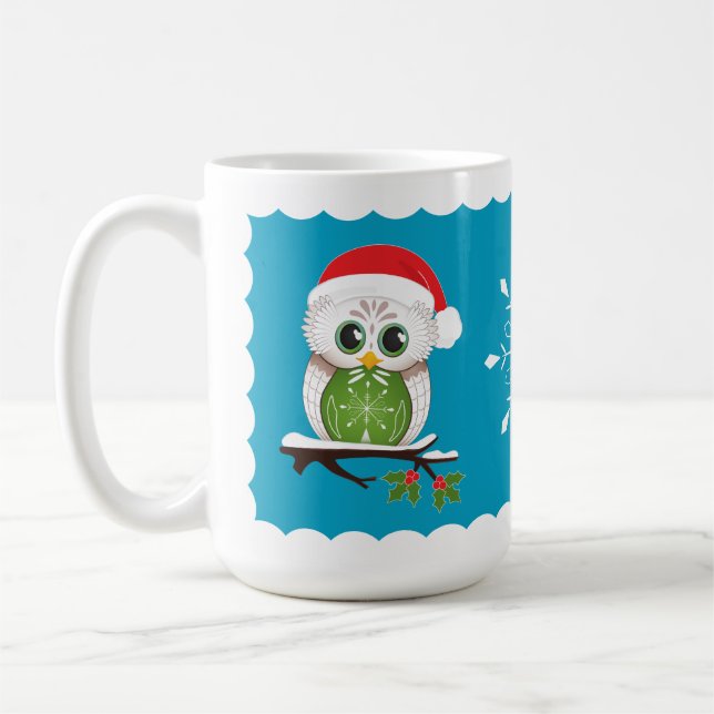 Caneca da coruja do feriado 15 onças (Esquerda)