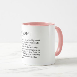 Caneca da definição de dicionário da irmã da a