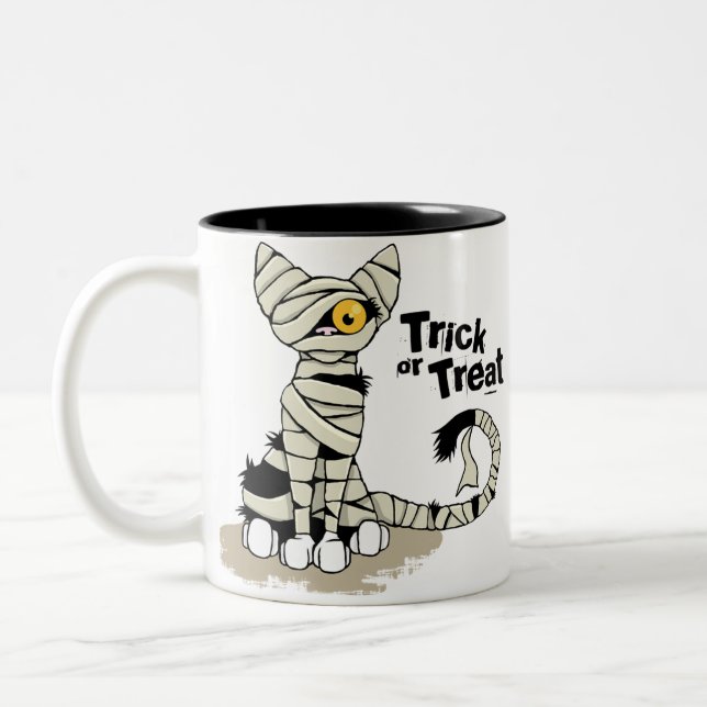 Caneca da doçura ou travessura do gato da mamã do (Esquerda)