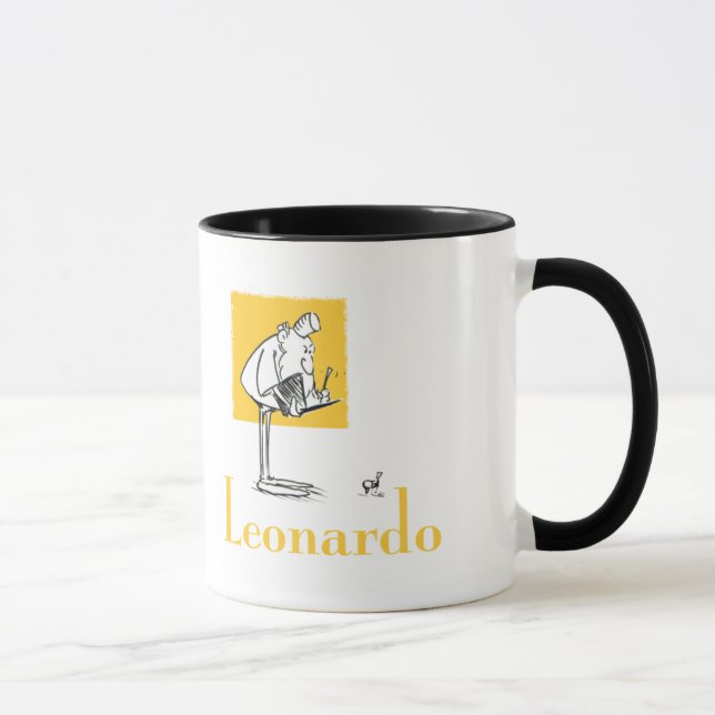 caneca da escrita de leo (Direita)