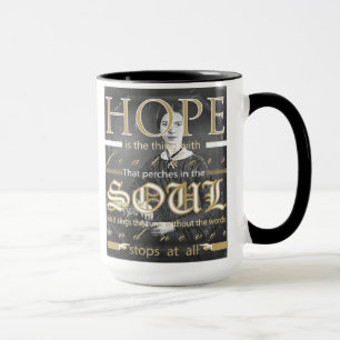 Caneca da esperança de Emily Dickinson