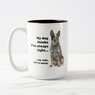 Caneca da esposa do cão v do gado