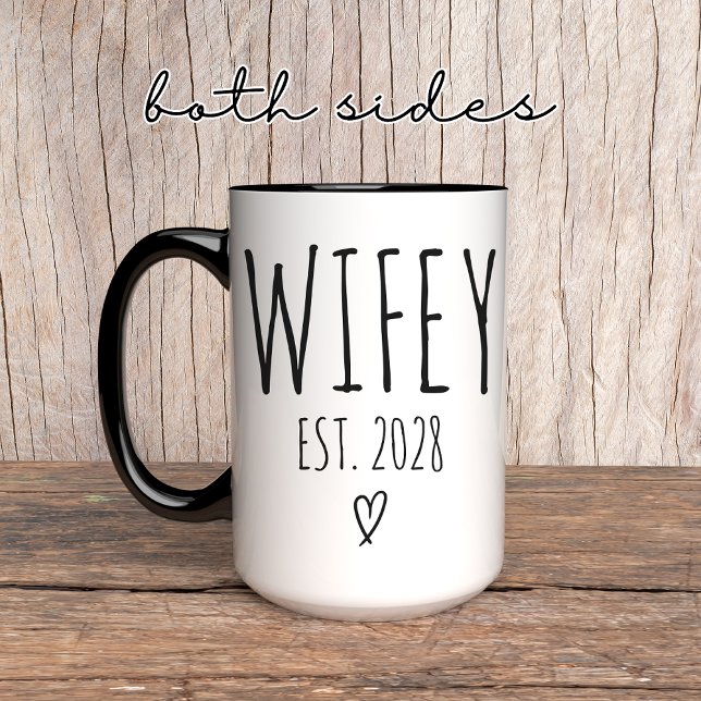 Caneca da Esposa – Presente de Casamento Personali (wedding gift mug, newlyweds gift mug, custom bride mug, engagement gift mug, anniversary mug gift,)