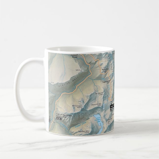 Caneca da estrada de Ir-à--Sun da geleira (Esquerda)