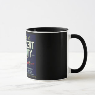 Caneca da etiqueta da caixa da fruta do vintage