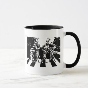 Caneca da evolução da estrada da abadia