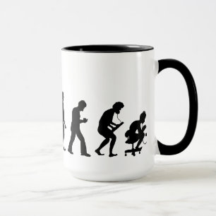Caneca da evolução do operador de radioamador