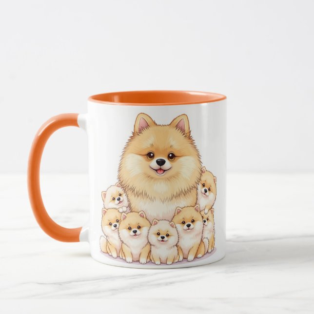 Caneca da Família Pomeraniana - Pão de Cachorro Bo (Esquerda)