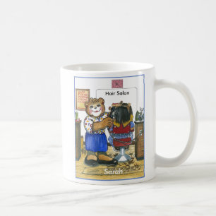 Caneca da fêmea do cabeleireiro