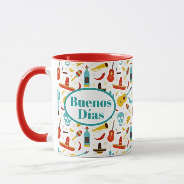 Caneca da Festa Mexicana Buenos Días (Esquerda)