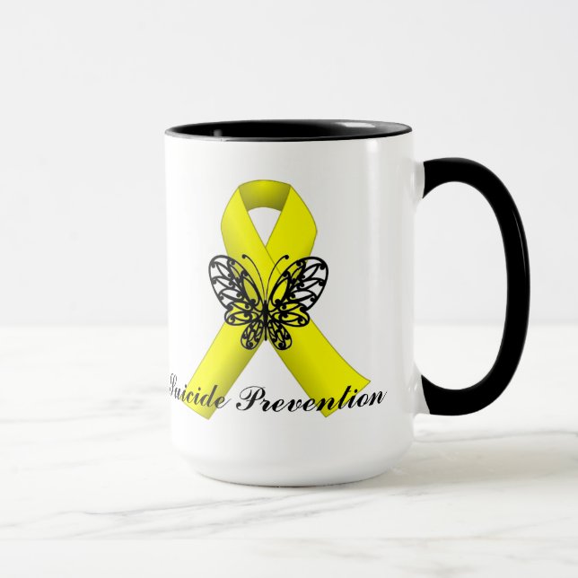 Caneca da fita da borboleta da consciência da (Direita)