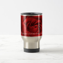 Caneca da flor da rosa vermelha