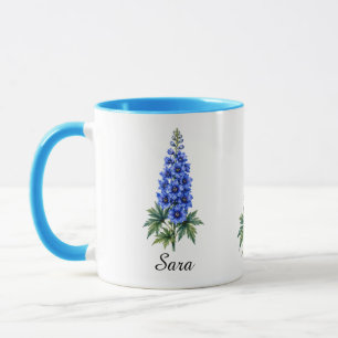 Caneca da Flor de Nascimento de Julho – Delphinium
