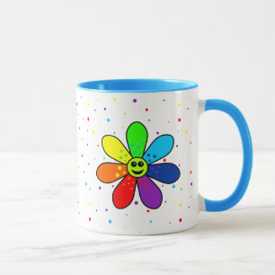 Caneca da flor do arco-íris