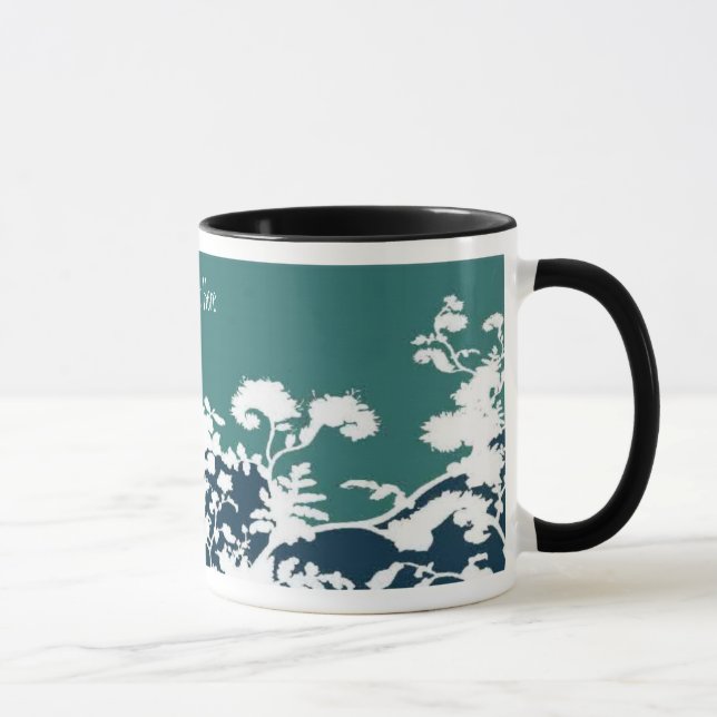 Caneca da flor do jardim - a cerceta, personaliza (Direita)