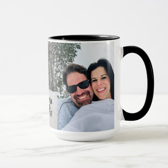 Caneca da foto do costume 15oz (adicione o seu) (Direita)