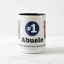 Caneca da foto do costume de Abuelo 2 do número um