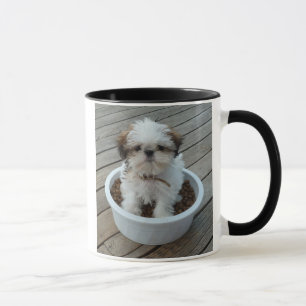 Caneca da foto do filhote de cachorro de Shih Tzu